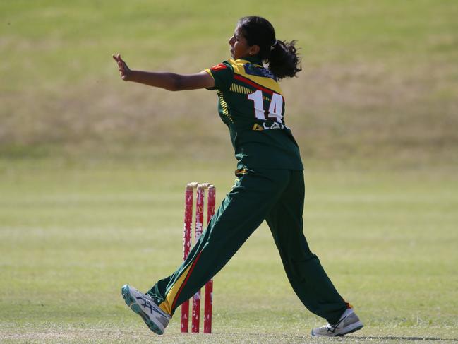 Aditi Shidore gives the ball a rip for the Ghosts. Picture Warren Gannon Photography