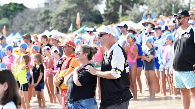 Steve and Renee Zmuda at a beach tribute for their daughter, Charlize Zmuda. Picture: Patrick Woods.