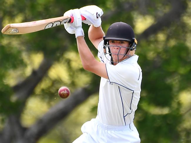 Toowoomba Grammar School batsman Charlie BignellGPS First XI cricket between Churchie and Toowoomba Grammar SchoolSaturday February 25, 2022. Picture, John Gass