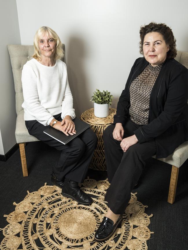 Athena Law principal and director Mandy Reid (left) and new solicitor Charmaine Malam in the new Toowoomba office on Water Street. Picture: Kevin Farmer