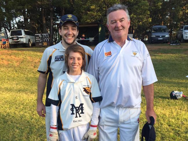 Russell Barker (right) with Alex (left) and Jack.