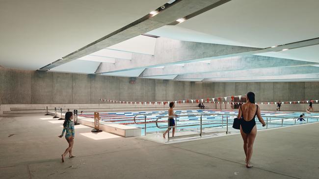 Parramatta Aquatic Centre designed by Grimshaw and Andrew Burges Architects with McGregor Coxall. Picture: Peter Bennetts