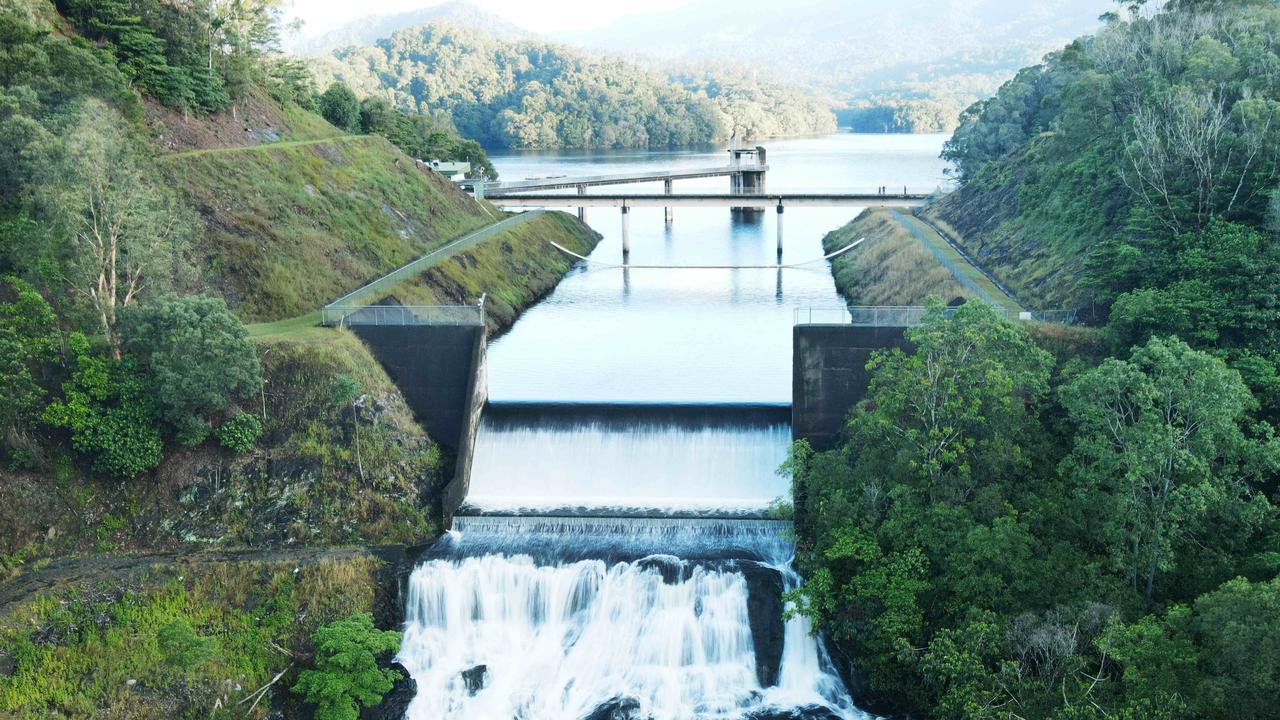 The Copperlode Dam, also known as Lake Morris, is the City of Cairns' main water supply, spilling over into Freshwater Creek in the Redlynch Valley. Picture: Brendan Radke