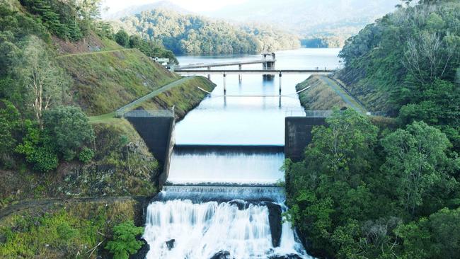 The Copperlode Dam, also known as Lake Morris, is the City of Cairns' main water supply, spilling over into Freshwater Creek in the Redlynch Valley. Picture: Brendan Radke