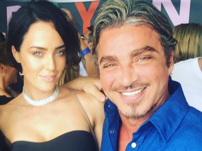 John Ibrahim with girlfriend Sarah Budge who was arrested over gun possession during last week’s raids.