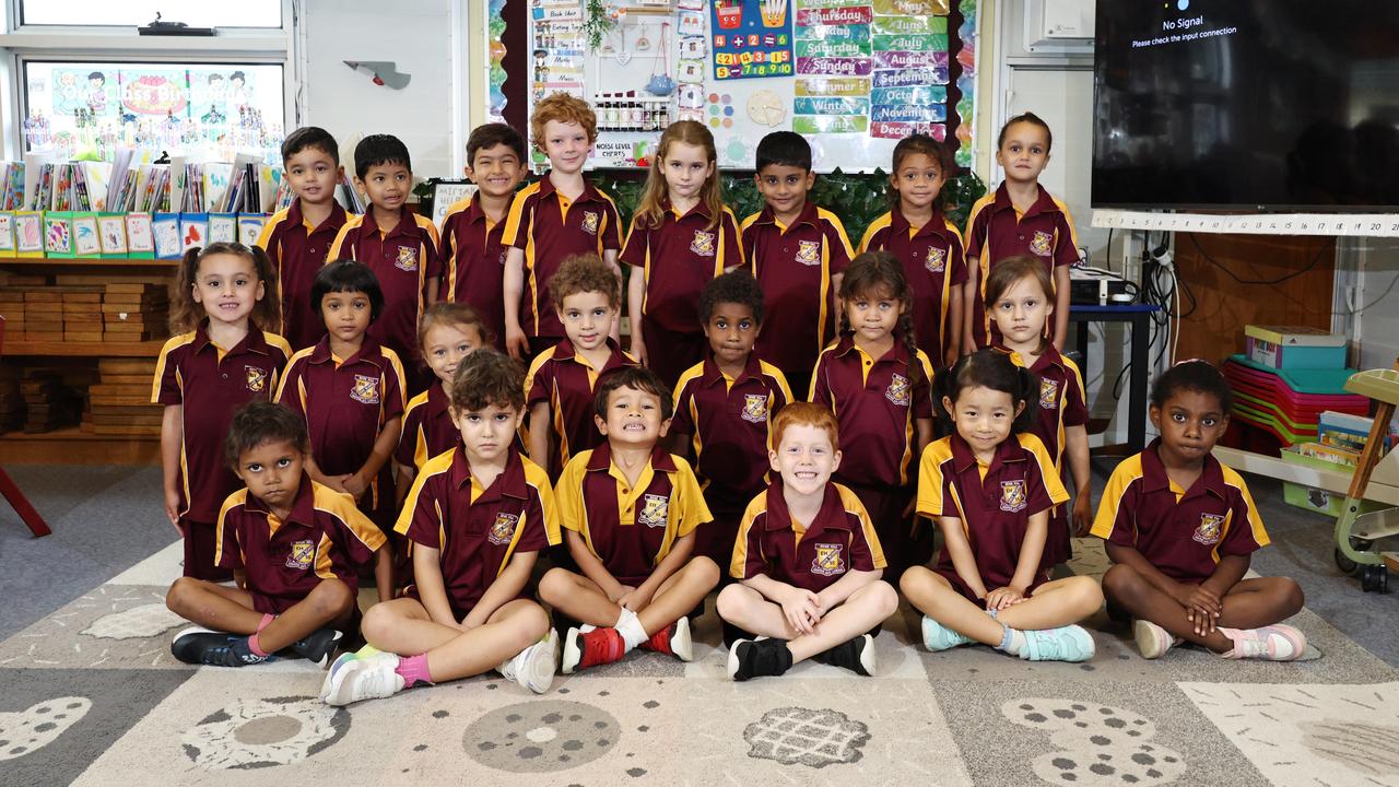 My First Year 2025 – Edge Hill State School Prep Class C. From back row: Luke, Rayansh, Siraj, Daniel, Dakota, Jesseh, Annaveah, Kamari. Tallulah, Neona, Pearl, Theia, Elizabeth, Lyla, Lily. Tennyson, Amira, Isaac, Jett, Thea, Jasmine. Picture: Brendan Radke