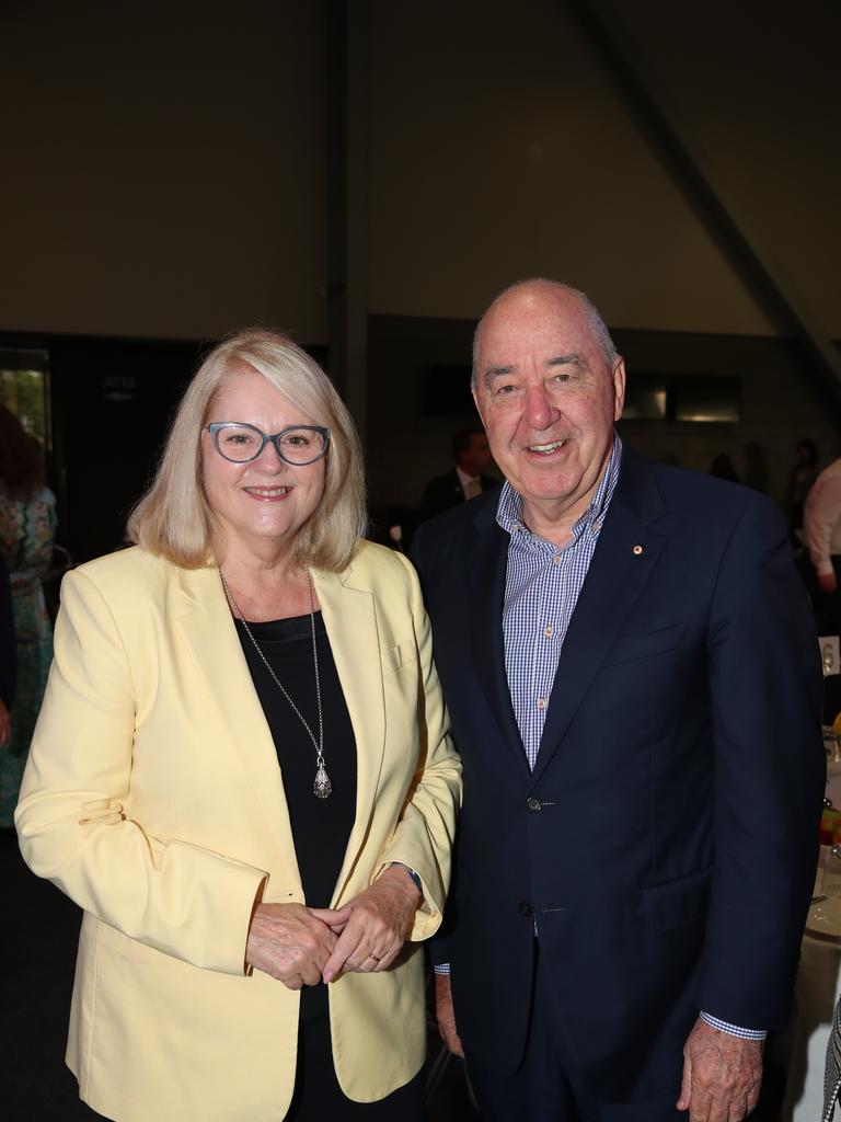 Big breakfast at the Gold Coast Turf Club for the Gold Coast Community fund. .Karen Andrews MP and Former Premier Bob Borbidge. Picture Glenn Hampson. .