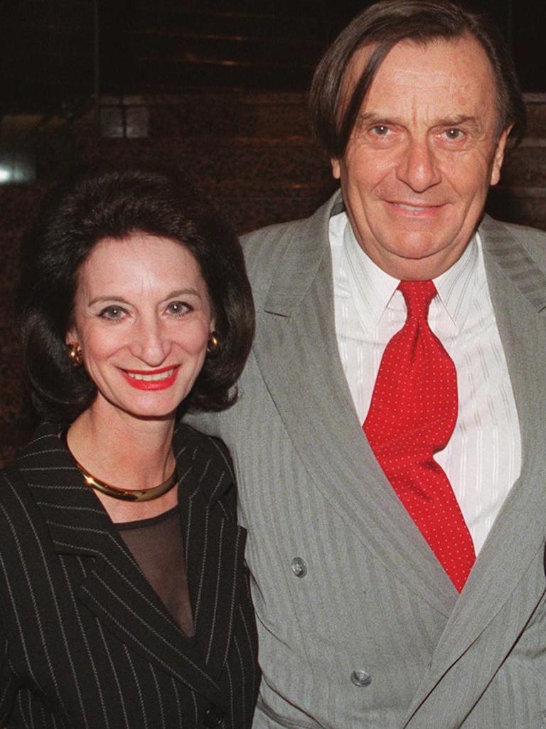 Angela Condous and Barry Humphries Picture: The Advertiser