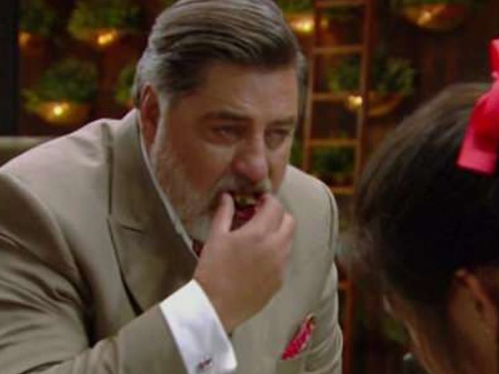 Matt Preston tastes Jess' dish. Picture: Channel 10