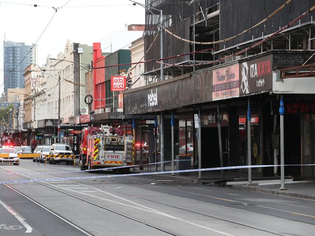 A man is fighting for life after setting himself on fire in an alleged arson attack at a Prahran smoke shop. Picture: David Crosling