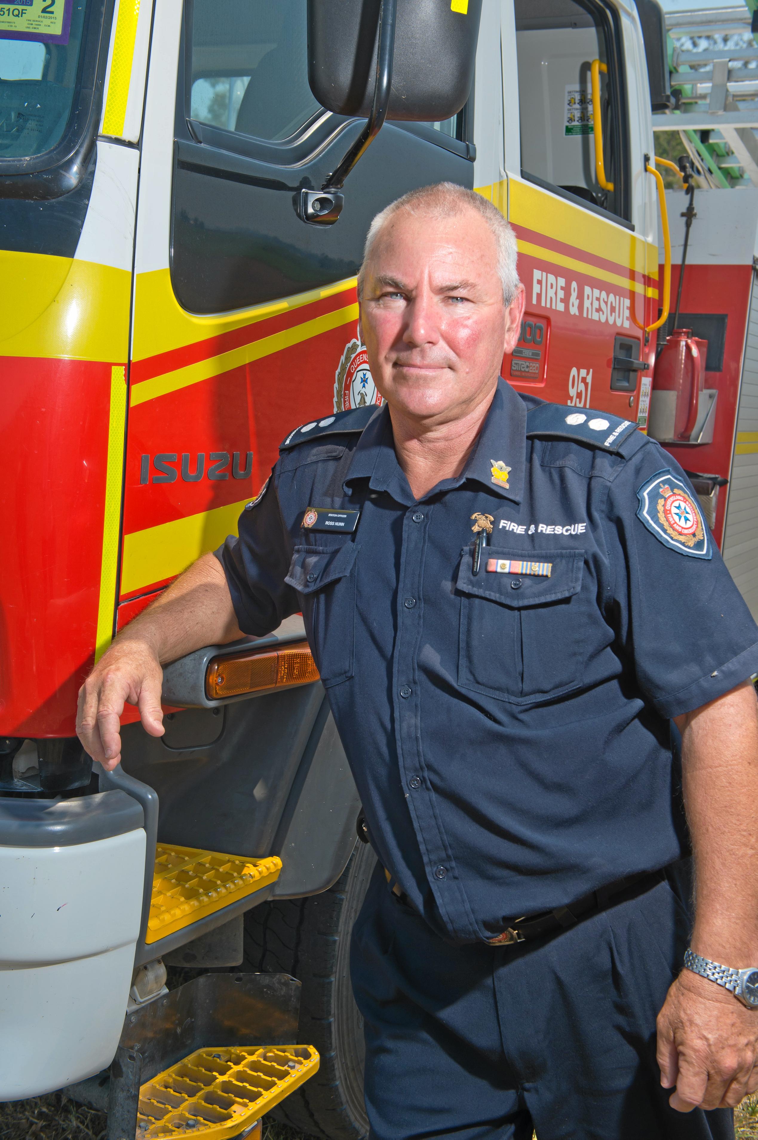 Station Officer Ross Nunn has travelled from Brisbane to help fight fires in the local are. Picture: Emma Murray