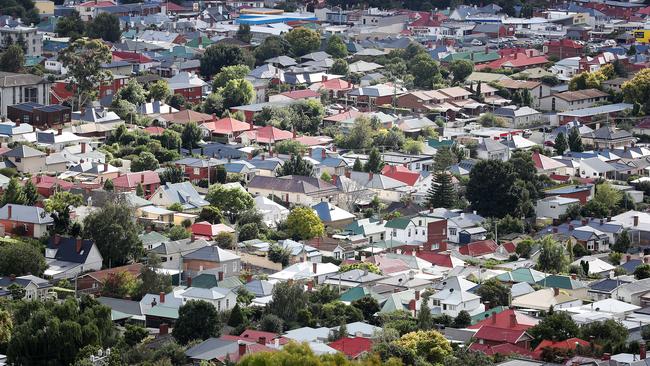 Hobart houses. Picture: SAM ROSEWARNE.