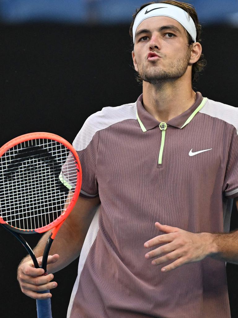 Taylor Fritz, whose match held up the night session on Tuesday, said something needed to be done. Picture: Paul Crock / AFP