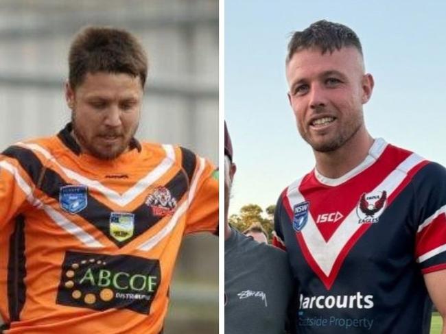 Brothers Haydn Green and Brodie Green, who play for The Entrance Tigers and the Erina Eagles, respectively, in the 2025 Rugby League Central Coast competition. Picture: supplied