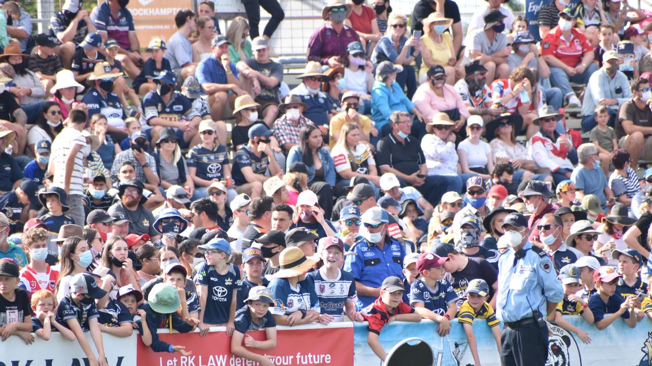 Plenty of fans turned up to watch Dragons v Cowboys at Rockhampton in round 24.