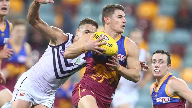 Dayne Zorko jumps out of the blocks in games. Picture: Getty Images