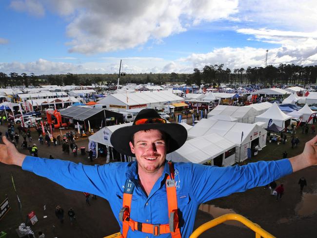 Agfest Committee member Will Craigie takes in the view at Agfest, Carrick. PICTURE CHRIS KIDD