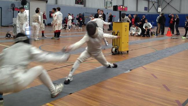 Dominic Au-Yeung (right) in action at the tournament.
