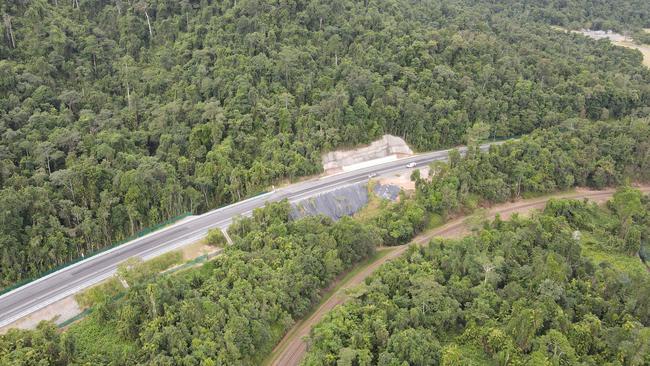 The Bruce Highway at Smiths Gap between El Arish and Tully where works on wildlife crossing have begun. Picture: Arun Singh Mann