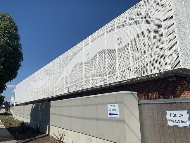 Mandy Nicholson's artwork covers the front of the new station. Picture: Kirra Grimes