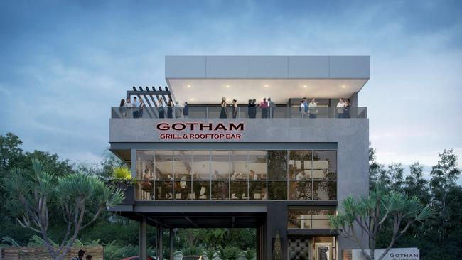 GCB Gotham Bar and Grill, opening soon on the northern Gold Coast Artist impression