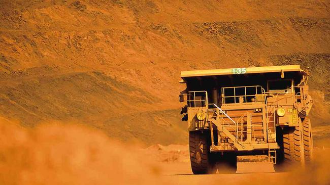 A truck works at the BHP Billiton iron ore mine at Mount Whaleback in the Pilbara. Picture: Supplied