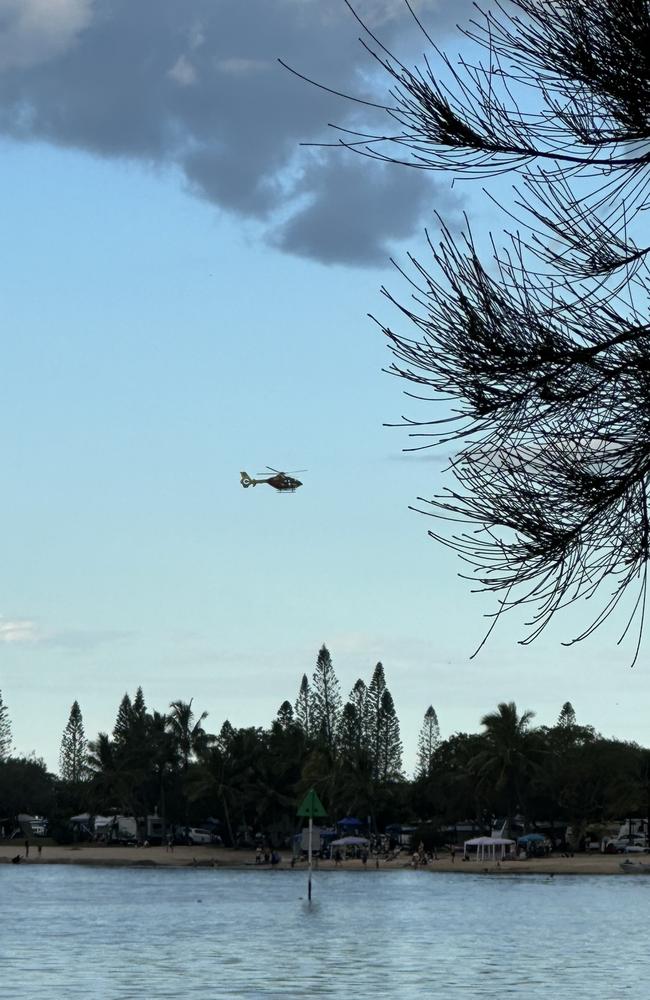 Lifesavers leapt to action on April 30 and searched the Maroochy River mouth following reports a vessel had gone missing in the area. Picture: Letea Cavander