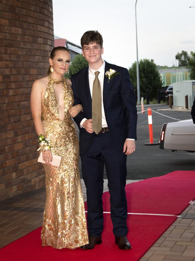 Toowoomba Grammar School senior formal held at Rumours. Hugh Bullen and Rose Burke.