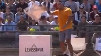 Nick Kyrgios and his chair throwing tantrum in Rome.