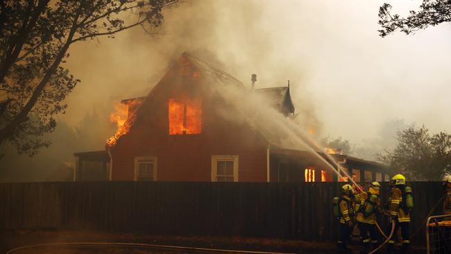 A home is engulfed at Balmoral. Picture: Sam Ruttyn