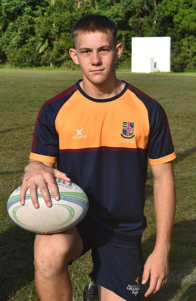 Kihan Scherman has been identified as a player to watch for his Sunshine Coast Grammar rugby union team in 2022. Picture: Eddie Franklin