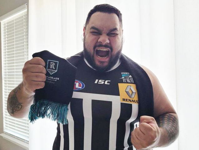 Bronson Reed (Jermaine Haley) in his Port prison bars guernsey ahead of a 2021 Showdown. Picture: Twitter