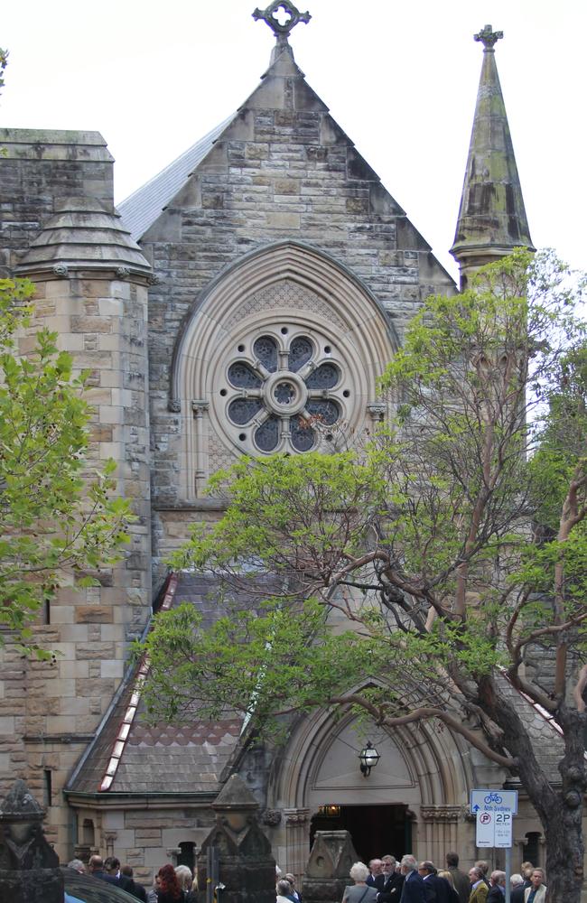 Huge crowds are expected outside St Thomas’ Anglican Church.