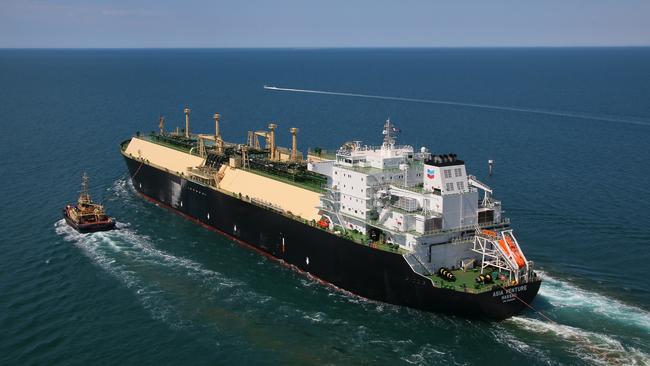 A Chevron Wheatstone LNG cargo ship.