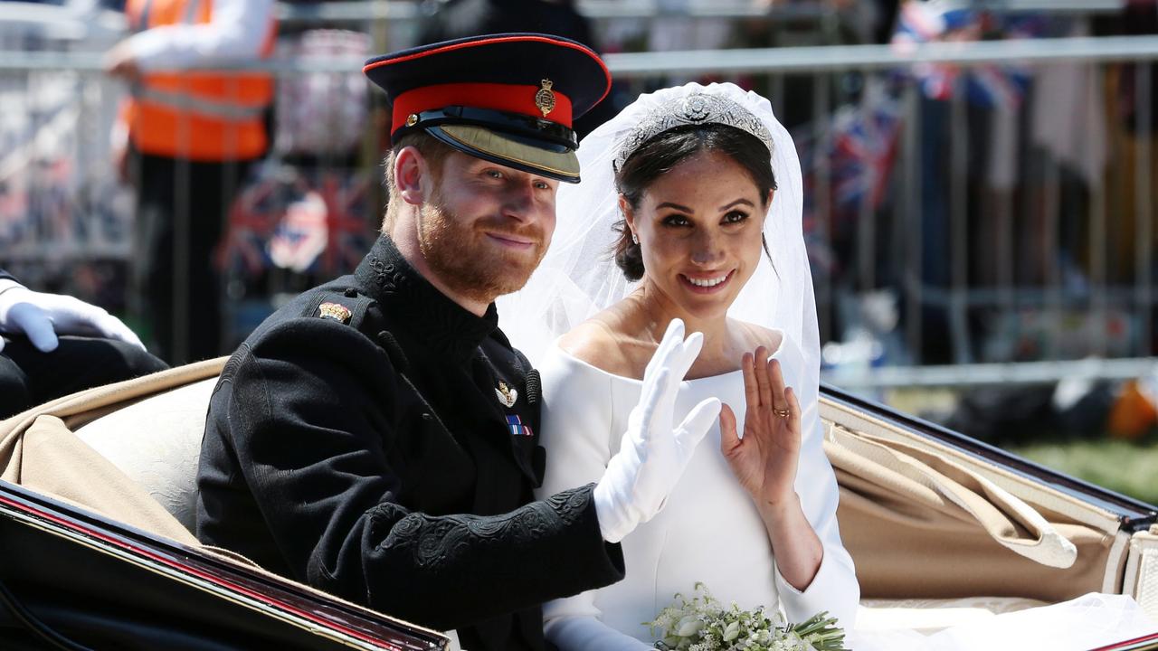 Harry and Meghan’s ‘fairytale’ wedding. Picture: Aaron Chown/WPA Pool/Getty Images