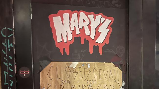 A passerby took a photo of the sign on Monday. Picture: Reddit