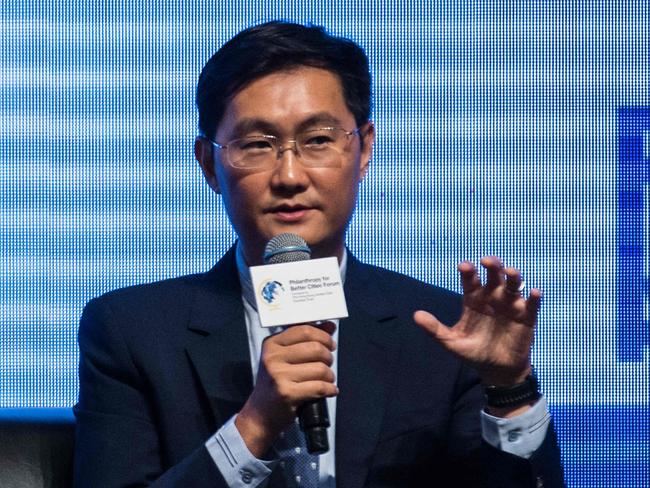 Tencent founder Pony Ma fell down the rankings. Picture: Anthony Wallace/AFP