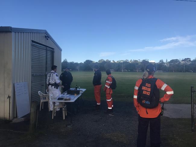 Emergency workers are searching the nearby bushland.