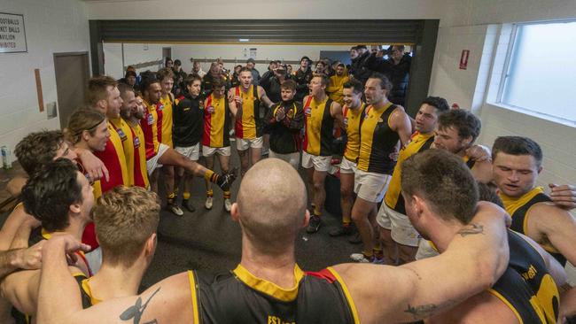 Cheltenham players sing the song after seeing off St Paul’s. Picture: Valeriu Campan