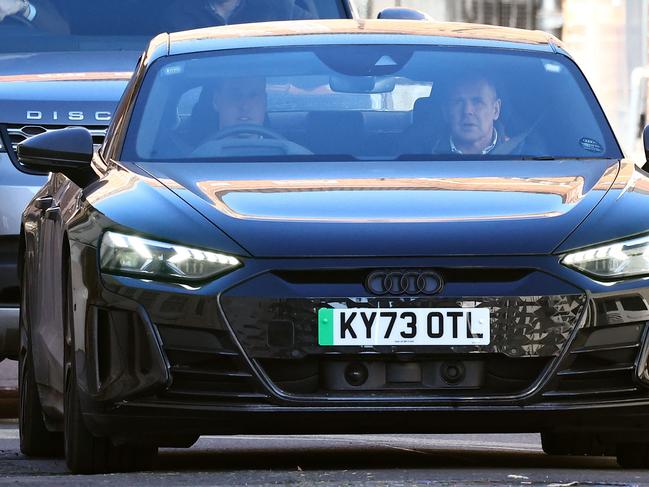 Britain's Prince William, Prince of Wales drives himself away from the London Clinic in London on January 18, 2024 where his wife Britain's Catherine, Princess of Wales, underwent surgery. Picture: AFP