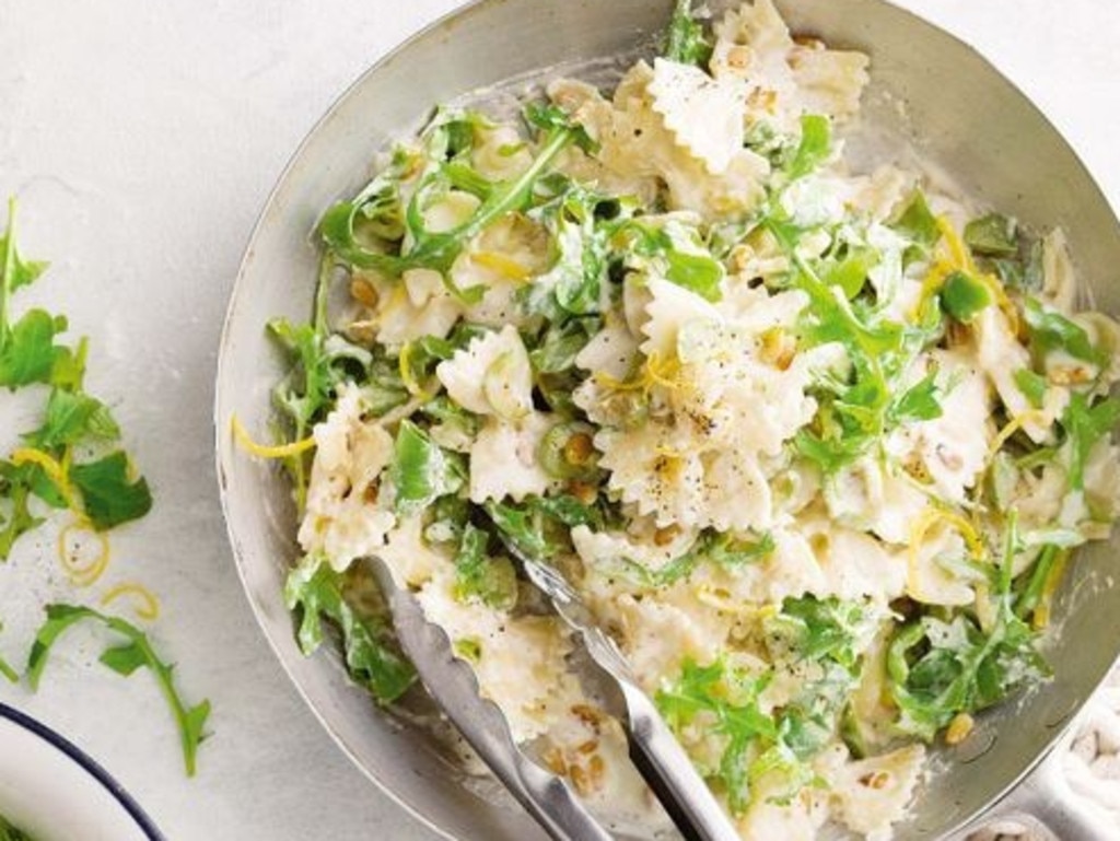 Ricotta, olive and pine nut pasta.