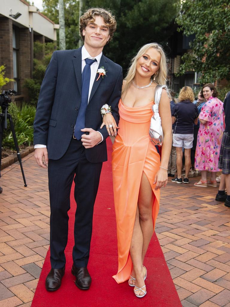 Emily Tonkin and Beau Fowler at Fairholme College formal, Wednesday, March 29, 2023. Picture: Kevin Farmer