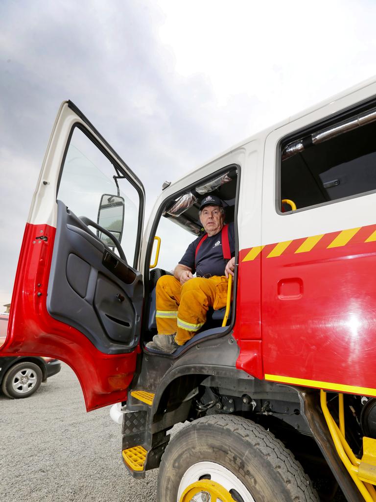 Fire fighter Robert Dawes. of Somerset. at Great Lake. Picture: PATRICK GEE