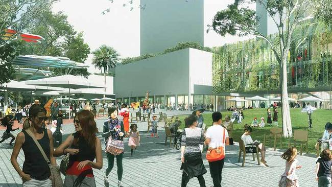 The civic square development will replace part of the council carpark on McFarlane St.