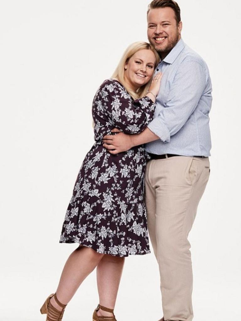 Dannii Erskine appeared on the show with her partner Denton. Picture: Channel Seven