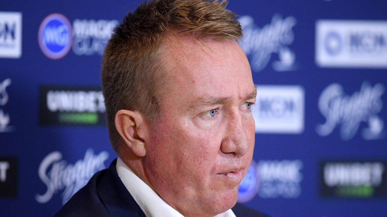 Roosters coach Trent Robinson has been fined by the NRL. (AAP Image/Dan Himbrechts).