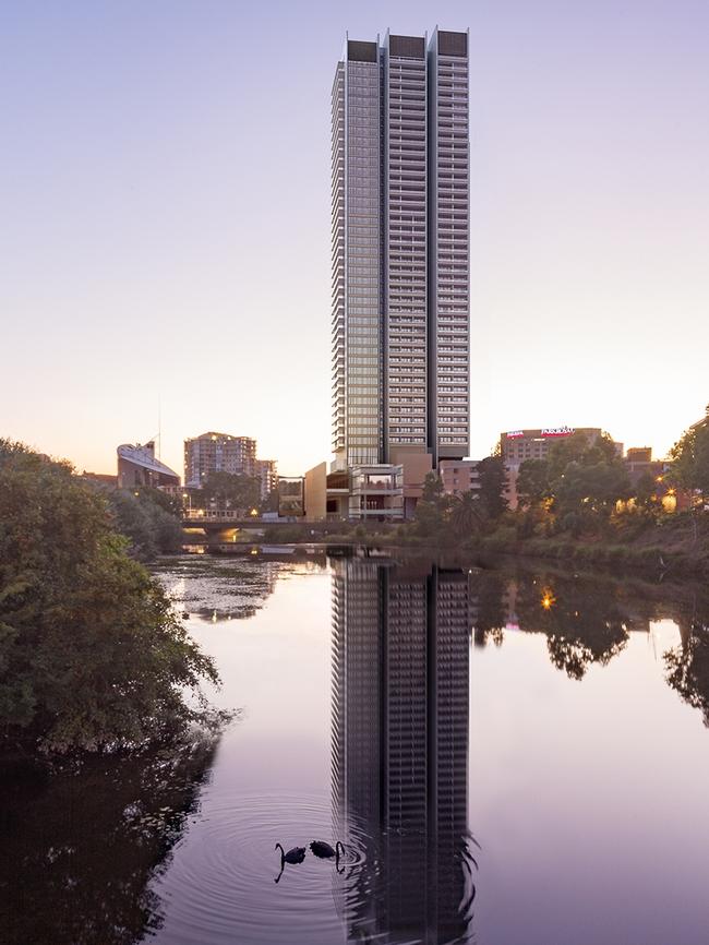 3-D visualisation of The Lennox by EQ Projects and LIDIS, under construction at 12-14 Phillip St. When completed in 2019 it will comprise 441 residential apartments.