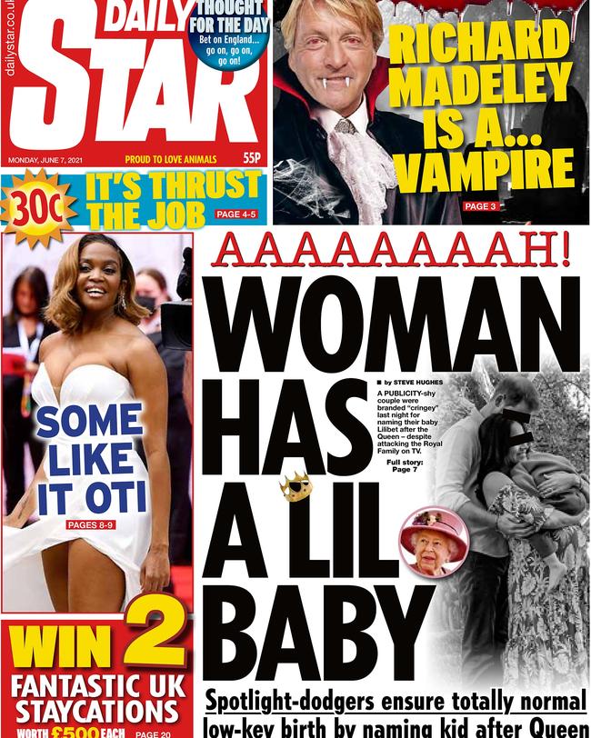 The Daily Star’s front page.