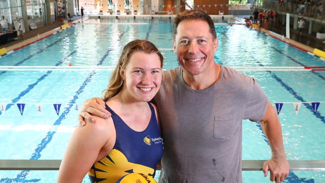 Tilly Kearns with father Phil, who will run Australia’s bid for the 2027 Rugby World Cup.