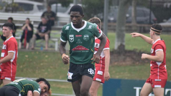 Emmanuel Kasunga. Meninga Cup game between the Ipswich Jets and Wide Bay Bulls. Saturday March 11, 2023. Picture, Nick Tucker.